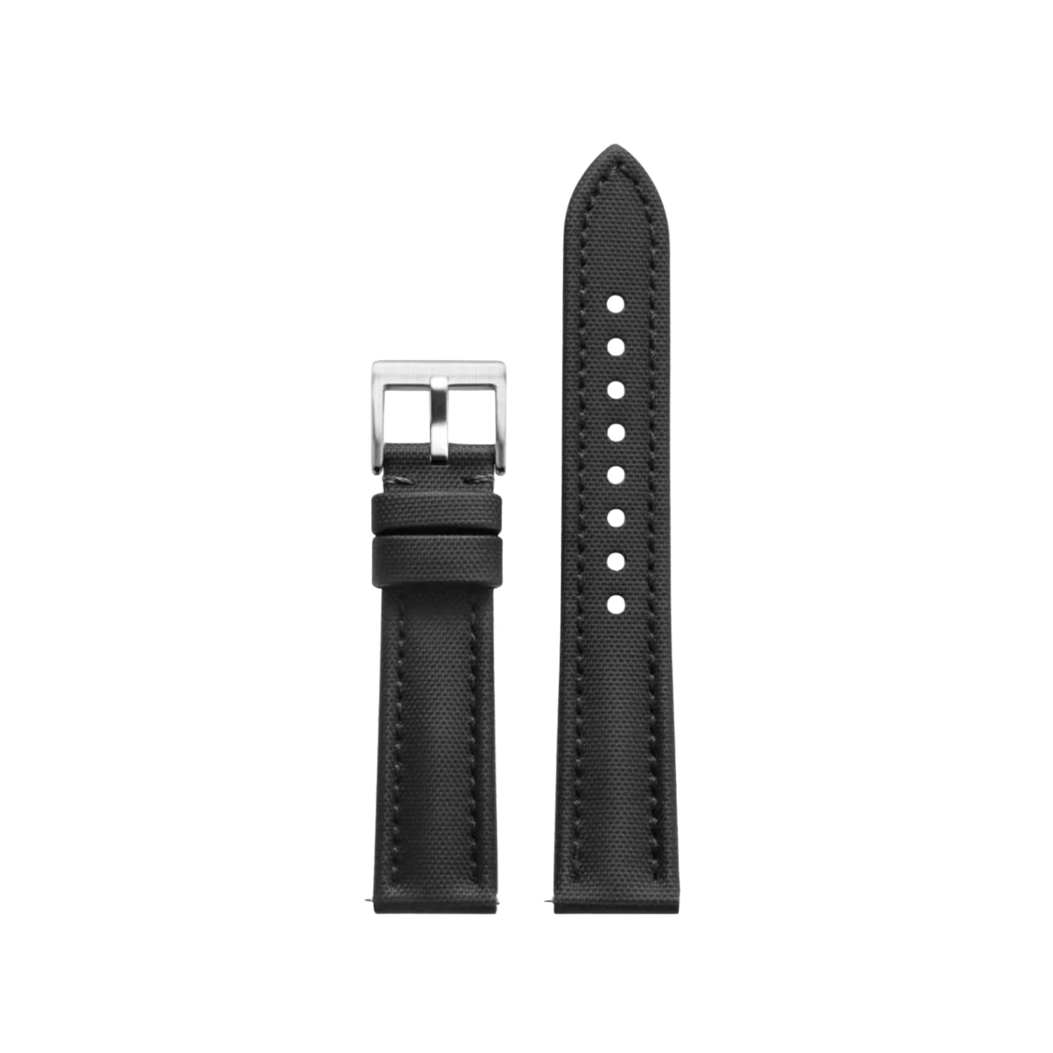 Sailcloth FKM Rubber Watch Strap – Black – MarinerTex™ by Helvetus® - Helvetus